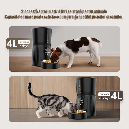 Hranitorul Inteligent Pawzo - 4L Capacitate si Camera HD