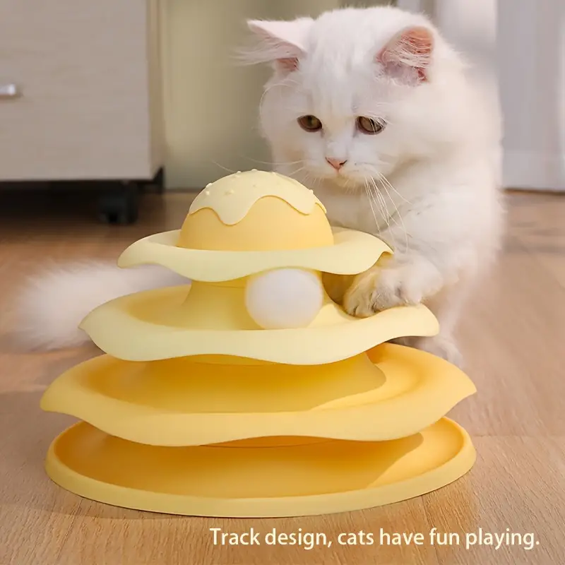 CatSpin - Turn Interactiv cu 3 Nivele pentru Pisici